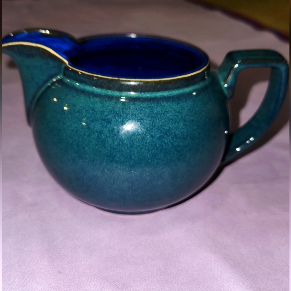 Denby 💙💚 Metz Blue Green Gravy Boat Cream Pitcher